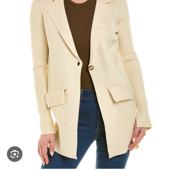 Free People Sarah Sweater Blazer (Ivory) - Picture 2 of 7